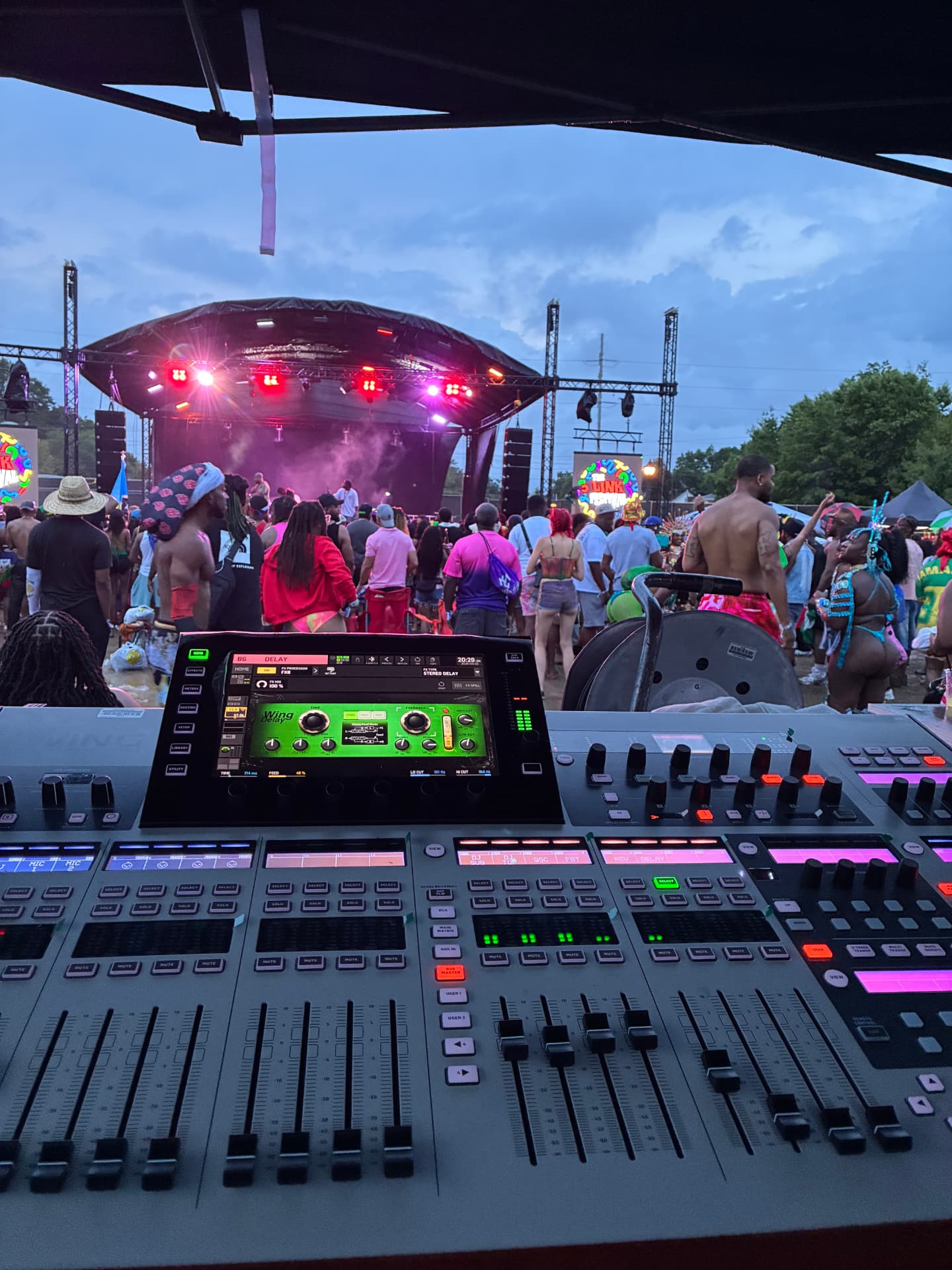 Outdoor festival front of house and monitor world